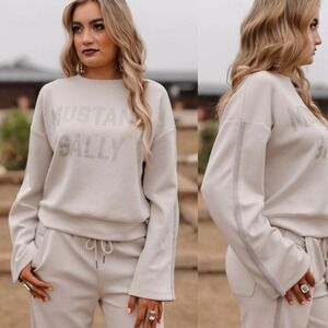 Marvel Cowboy Rodeo Quincy Glamorous Mustang Sally Rhinestone Sweatshirt Sz XXL